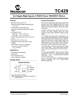 6A Single High-Speed, CMOS Power MOSFET Driver