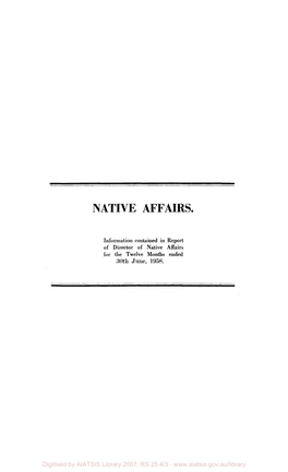 Native Affairs