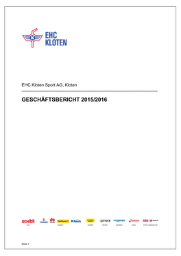 Geschäftsbericht 2015/2016