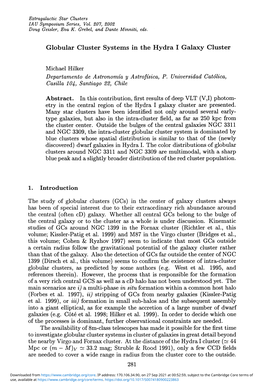 Globular Cluster Systems in the Hydra I Galaxy Cluster