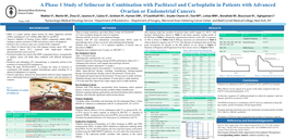 A Phase 1 Study of Selinexor in Combination with Paclitaxel and Carboplatin in Patients with Advanced Ovarian Or Endometrial