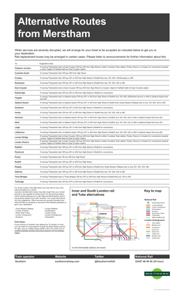 Inner and South London Rail and Tube Alternatives Key To