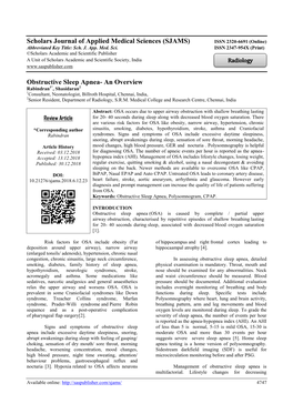 SJAMS) ISSN 2320-6691 (Online) Abbreviated Key Title: Sch