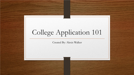 College Admissions