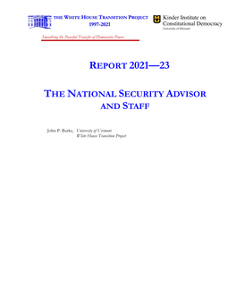 National Security Advisor and Staff