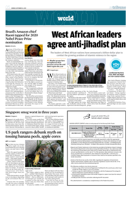 West African Leaders Agree Anti-Jihadist Plan