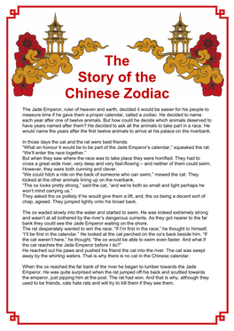 The Story of the Chinese Zodiac