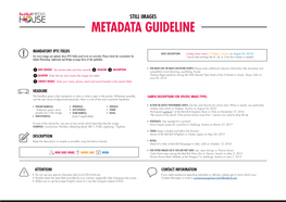 Metadata Guideline