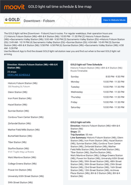 GOLD Light Rail Time Schedule & Line Route