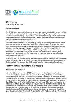 EP300 Gene E1A Binding Protein P300