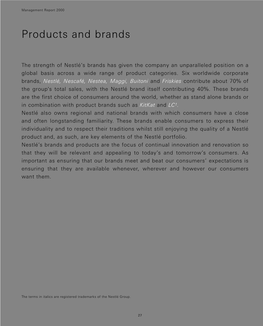 Products and Brands