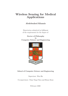 Wireless Sensing for Medical Applications