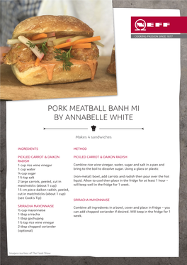 Pork Meatball Banh Mi by Annabelle White