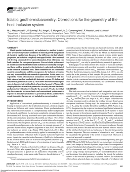 Elastic Geothermobarometry: Corrections for the Geometry of the Host-Inclusion System