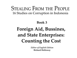 Book 3: Foreign Aid, Business, and State Enterprise – Counting the Cost
