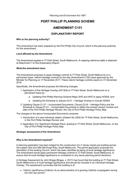 Port Phillip Planning Scheme Amendment C151