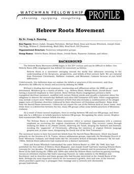 Hebrew Roots Movement