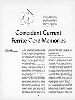 Coincident Current Ferrite Core Memories