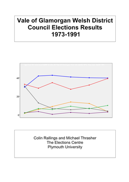 Vale of Glamorgan Welsh District Council Elections Results 1973-1991
