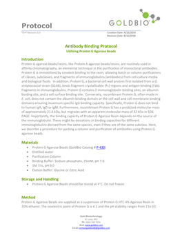 Protein G Agarose Beads