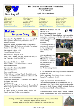 Victoria & Ballarat Newsletter