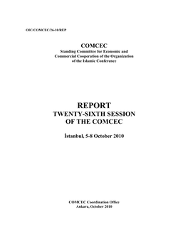 Report Twenty-Sixth Session of the Comcec