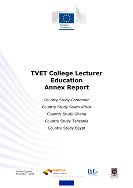 TVET College Lecturer Education Annex Report
