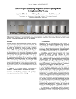 Computing the Scattering Properties of Participating Media Using Lorenz-Mie Theory