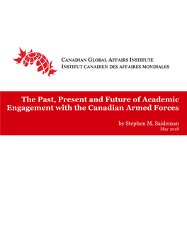 The Past, Present and Future of Academic Engagement with the Canadian Armed Forces