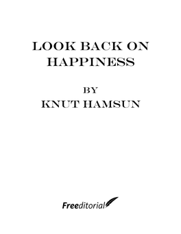 Look Back on Happiness