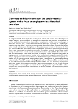 Discovery and Development of the Cardiovascular System with a Focus on Angiogenesis: a Historical Overview