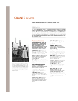 Grants Awarded