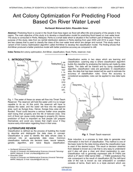 Ant Colony Optimization for Predicting Flood Based on River Water Level