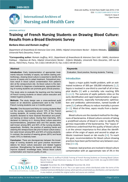 Training of French Nursing Students On