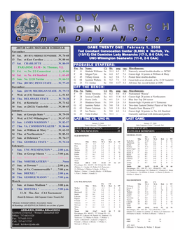 UNCW 2 Game Notes.Qxd