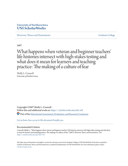 What Happens When Veteran and Beginner Teachers' Life