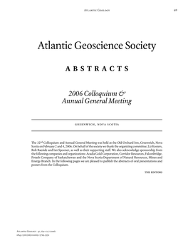 Atlantic Geoscience Society