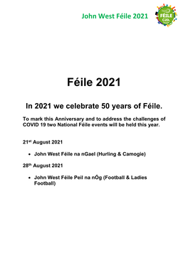 John West Féile 2021