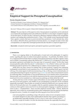 Empirical Support for Perceptual Conceptualism