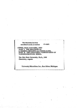 Part I. the Reactions of 2-Oximino-Cholesta-4, 6-Diene-3