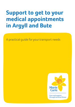 Support to Get to Your Medical Appointments in Argyll and Bute