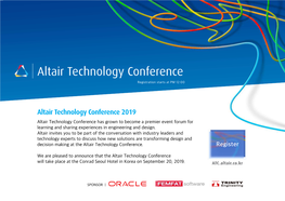 Altair Technology Conference 2019