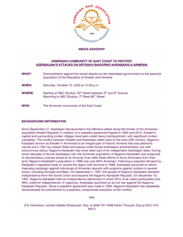 Media Advisory Armenianbar