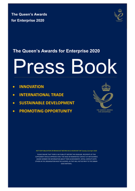 The Queen's Awards for Enterprise 2020