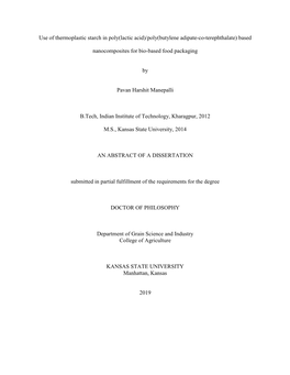 Use of Thermoplastic Starch in Poly(Lactic Acid)/Poly(Butylene Adipate-Co-Terephthalate) Based