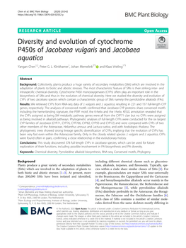 Downloaded from the Arabidopsis Cytochrome P450 Data- Peptide Sequences Were Blasted Against NCBI, and the Base [69]