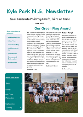 Kyle Park N.S. Newsletter