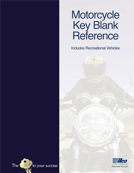 Motorcycle Key Blank Reference Includes Recreational Vehicles