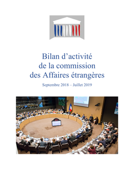 Bilan D'activité De La Commission Des Affaires Étrangères