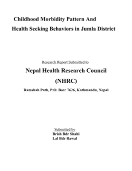 Nepal Health Research Council (NHRC)